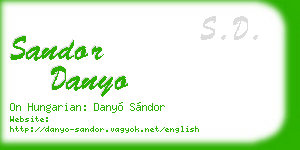 sandor danyo business card