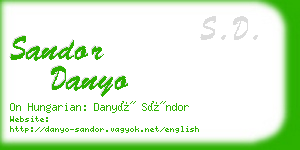 sandor danyo business card